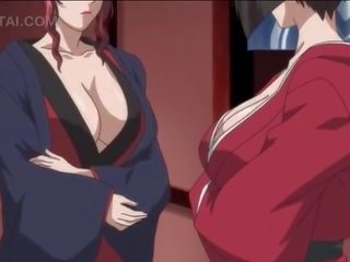 Splendid hentai babe sucking and jumping big shaft